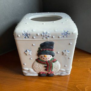 Snowman Family Tissue Box Cover